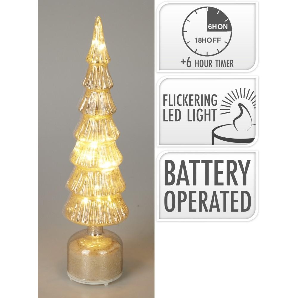 ALBERO VETRO SILVER LED 40CM2A